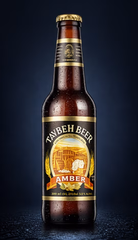 Taybeh Amber beer bottle